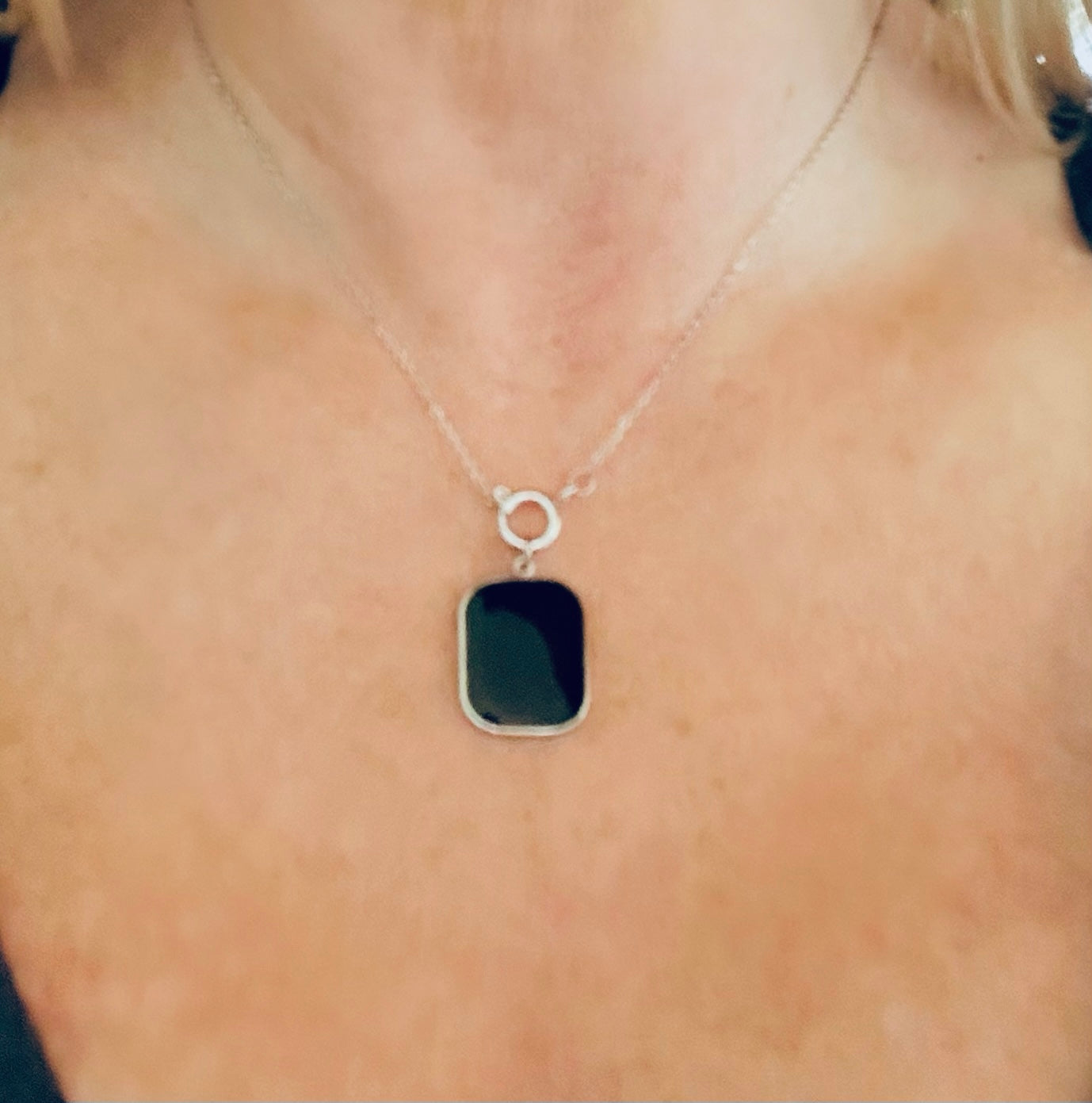 Black Rectangle Pendant