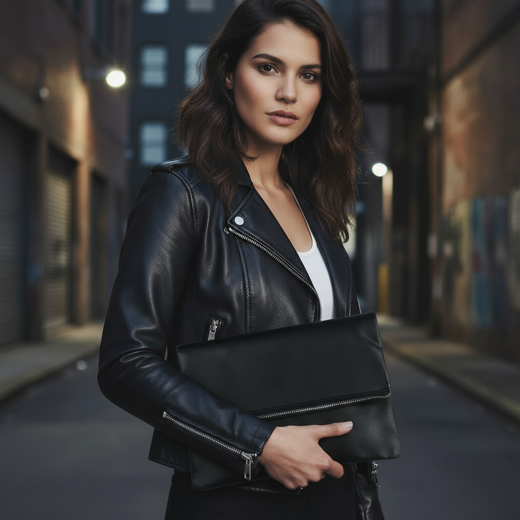 Envelope Clutch Purse- Black