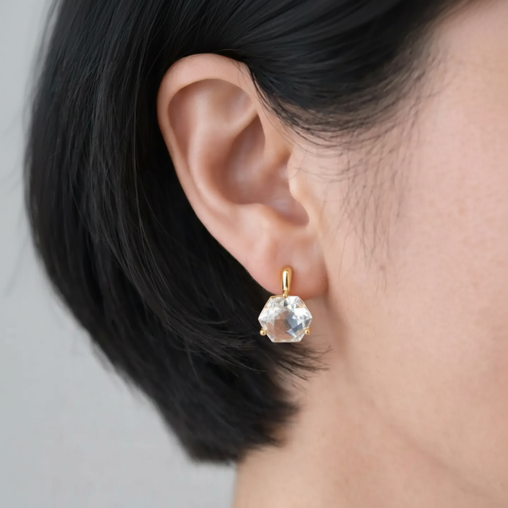 Crystal Prism Stud Earrings