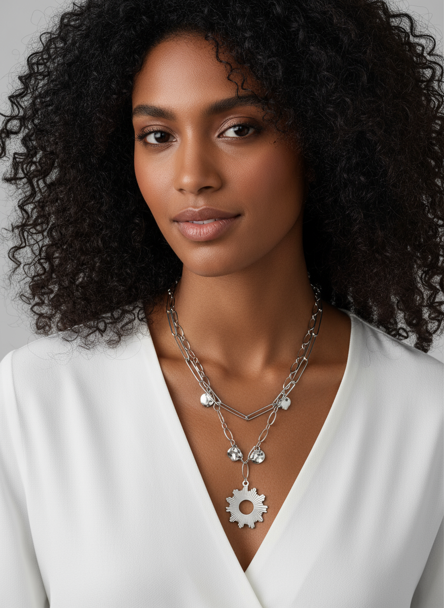 Sunburst Layered Necklace