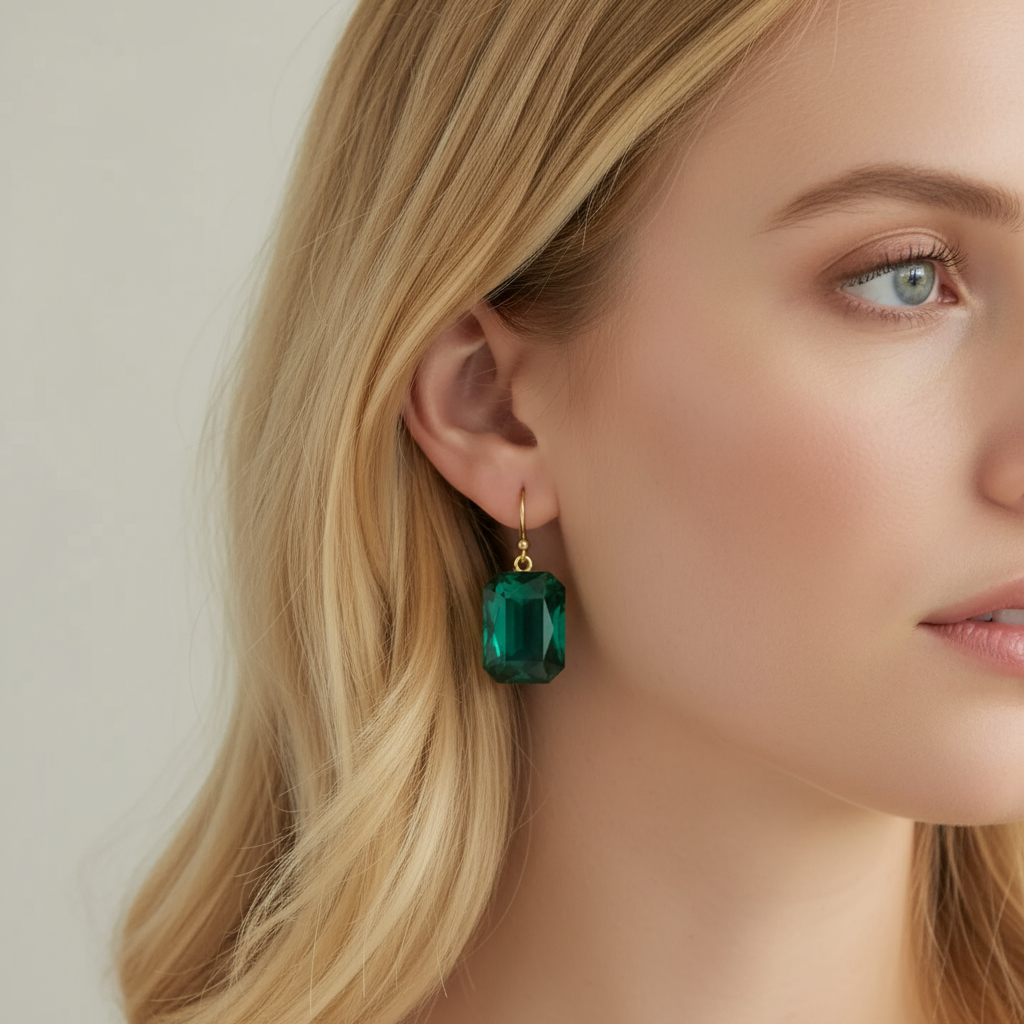 Emerald Princess Drop Earrings