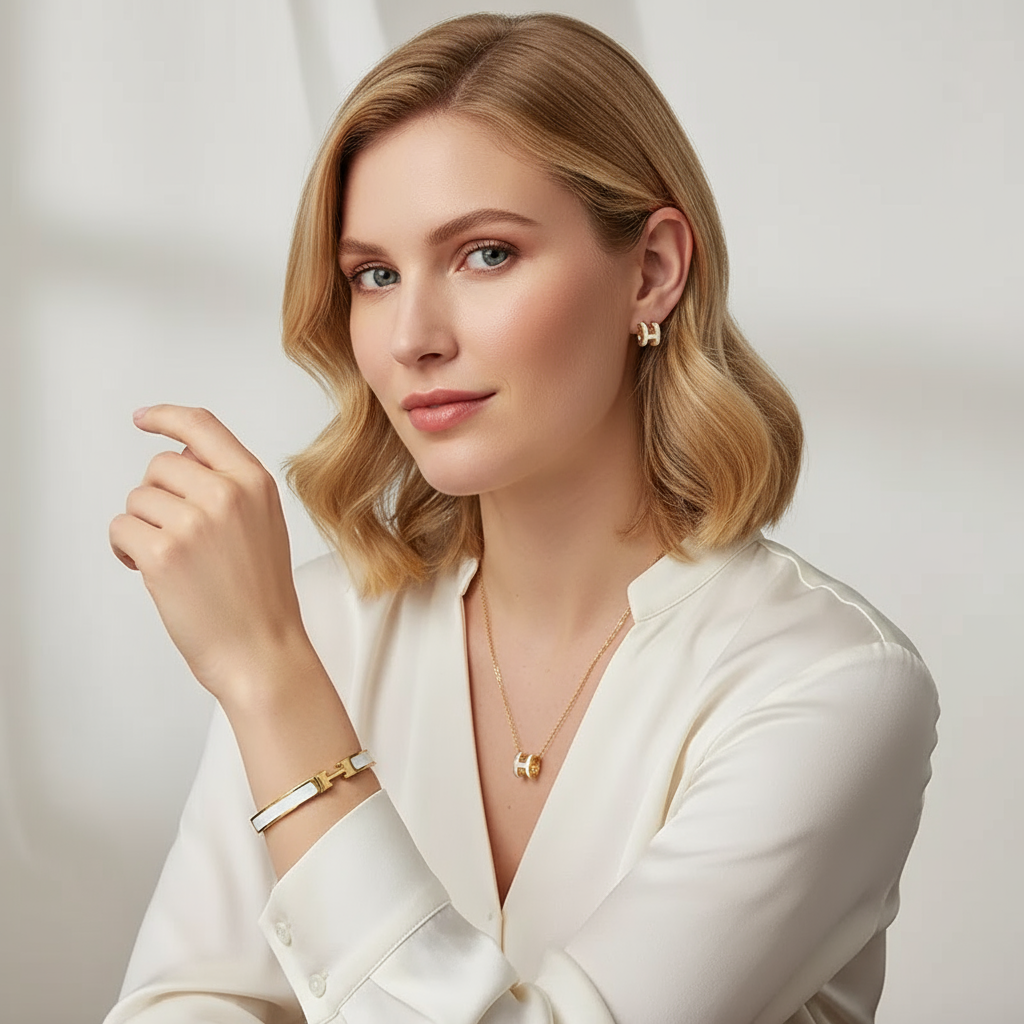 The White H Jewelry Set