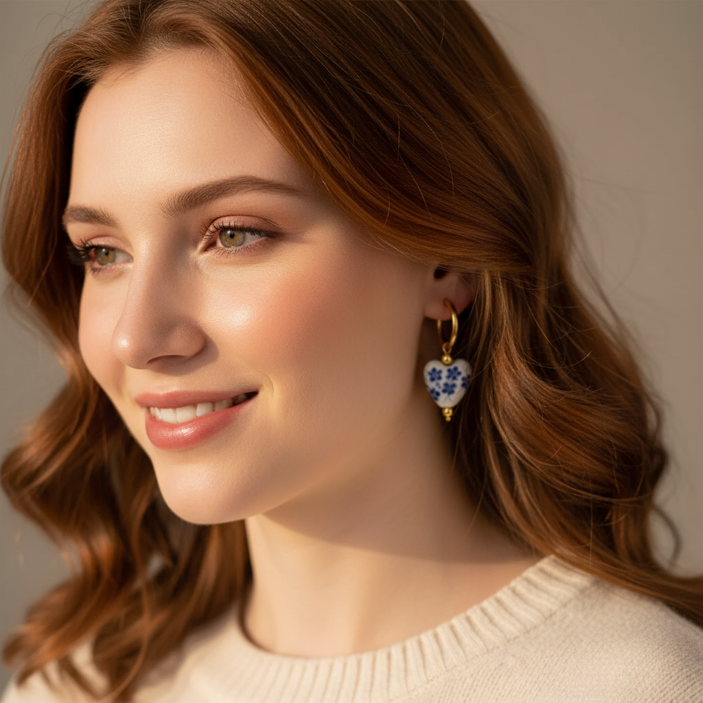 Mediterranean Heart Earrings