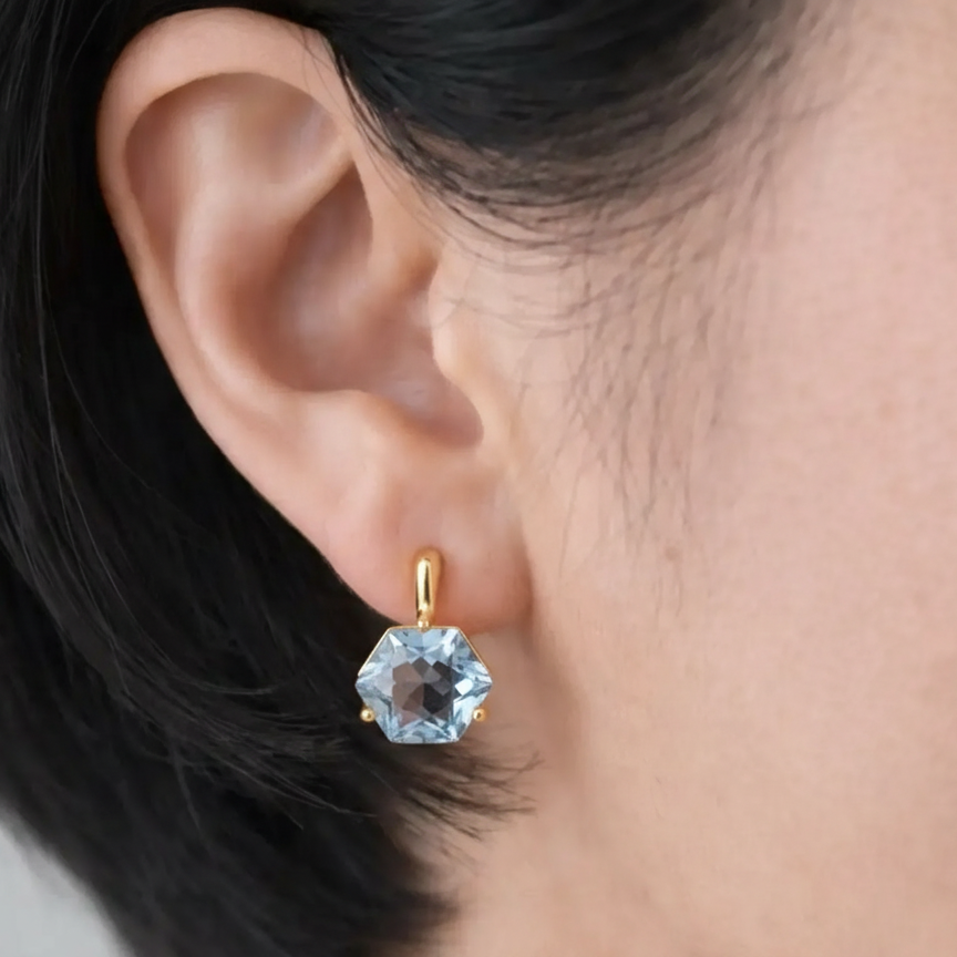 Crystal Prism Stud Earrings