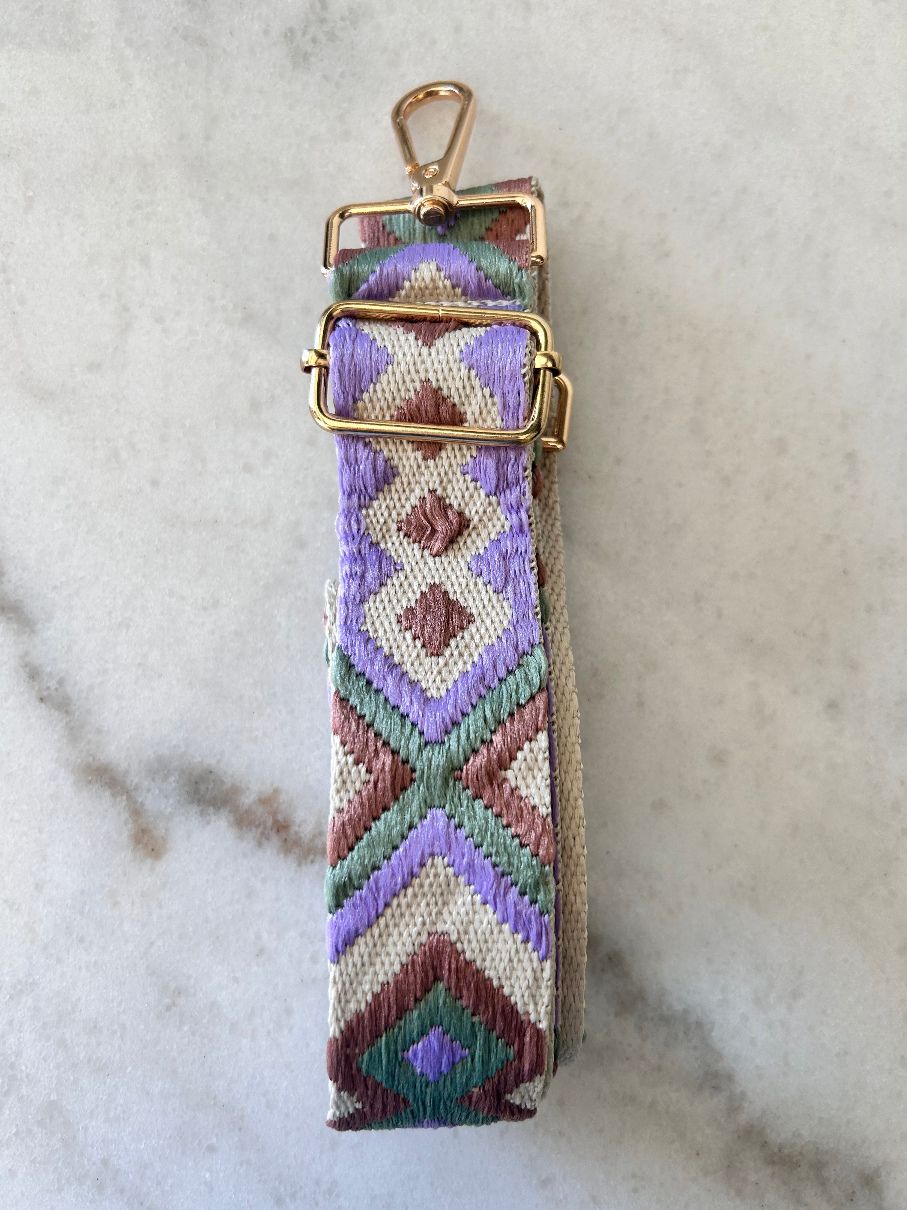 Bag Strap- Lavender/ Brown
