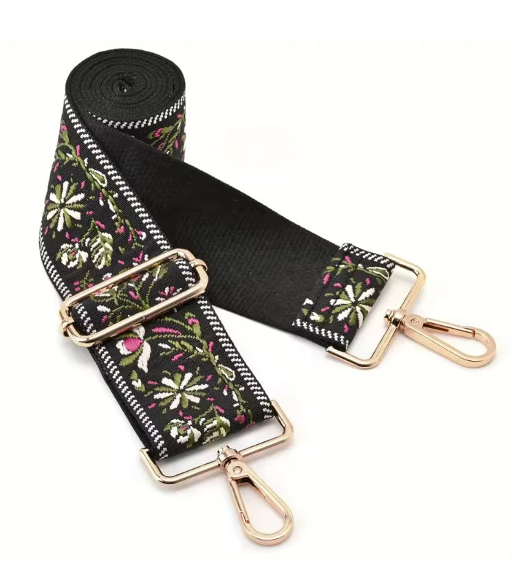 Bag Strap- Fuchsia/Blk