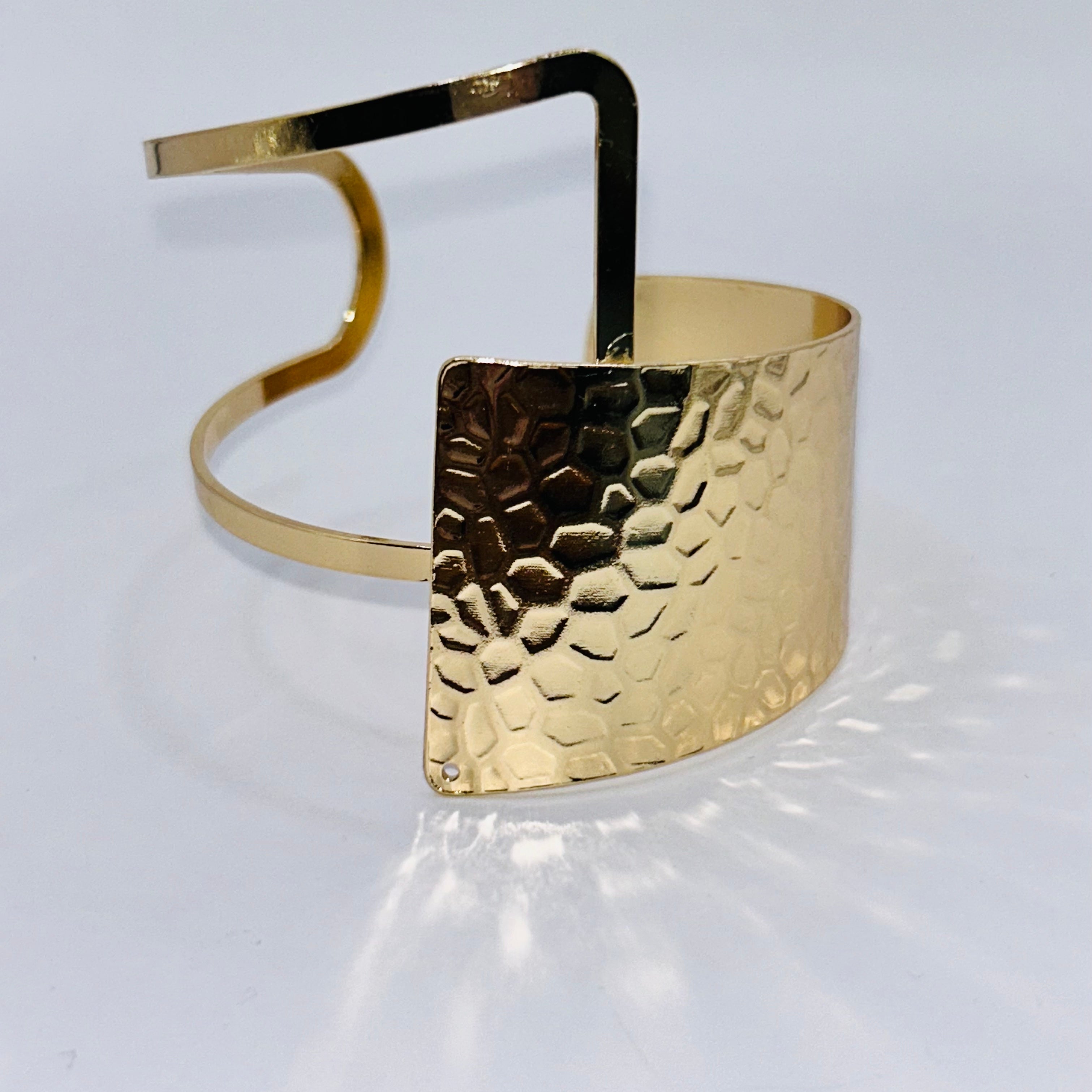 Gold Hammered Cuff