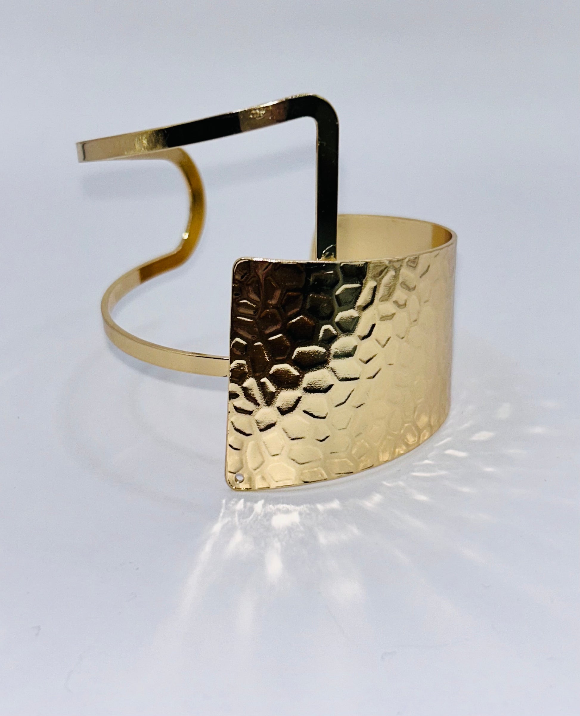 Gold Hammered Cuff