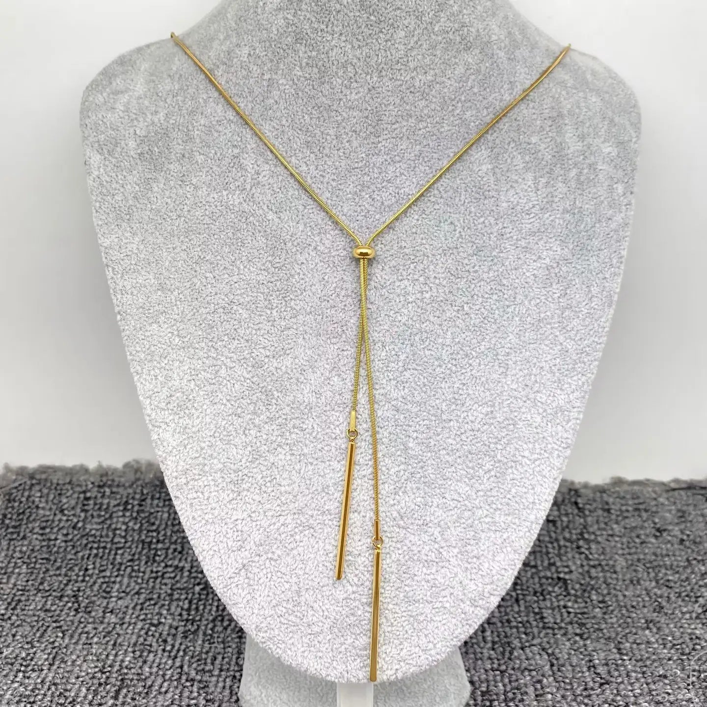 Gold Lariat Necklace