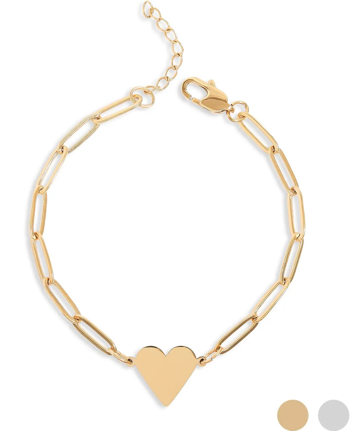 Paperclip Bracelet With Heart