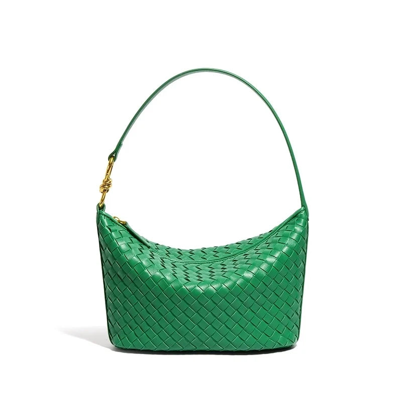 The Perfect Woven Shoulder Bag- Green