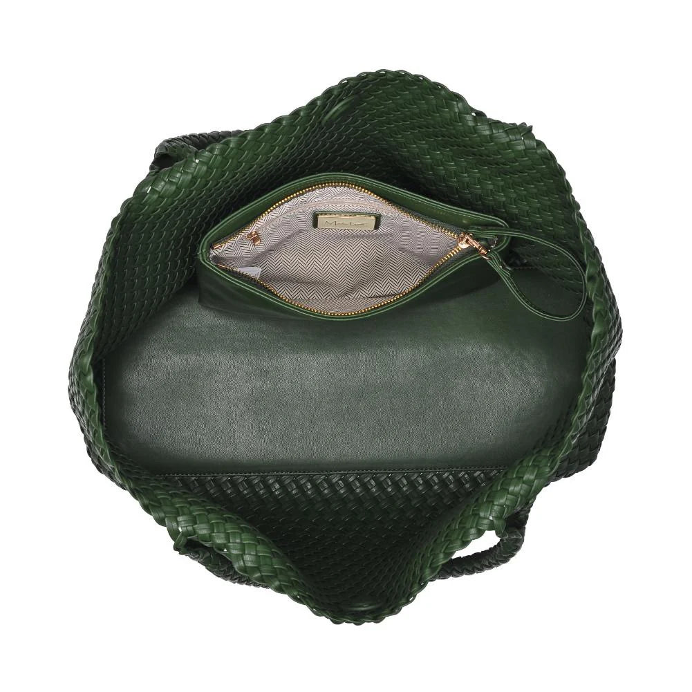 Solana Green Woven Tote