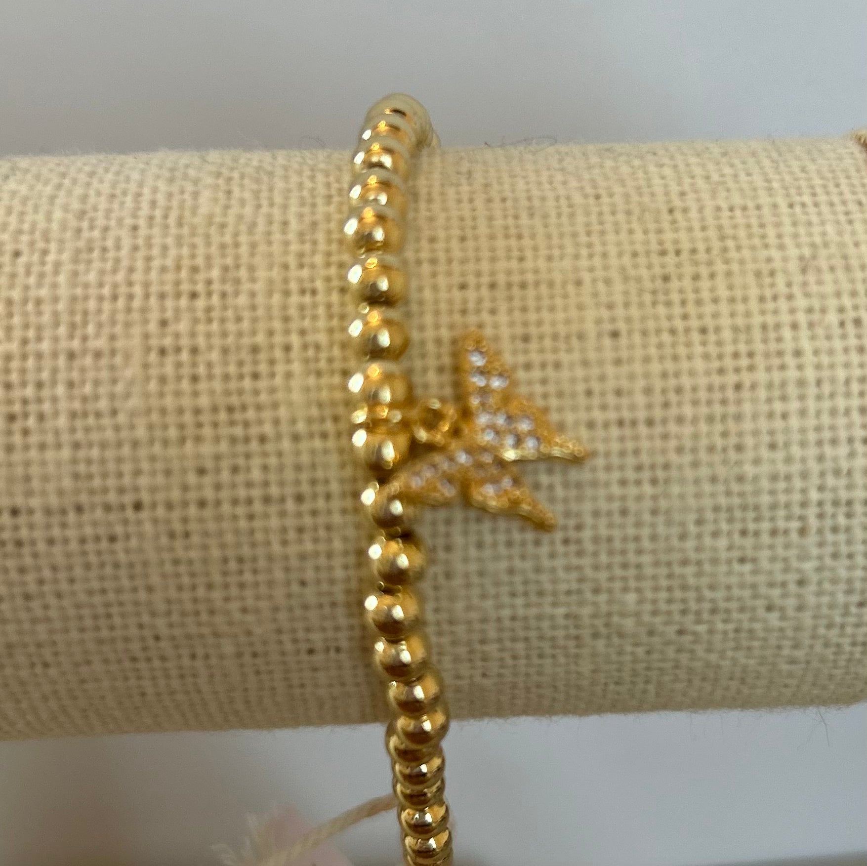 Gold Stretch Butterfly Bracelet