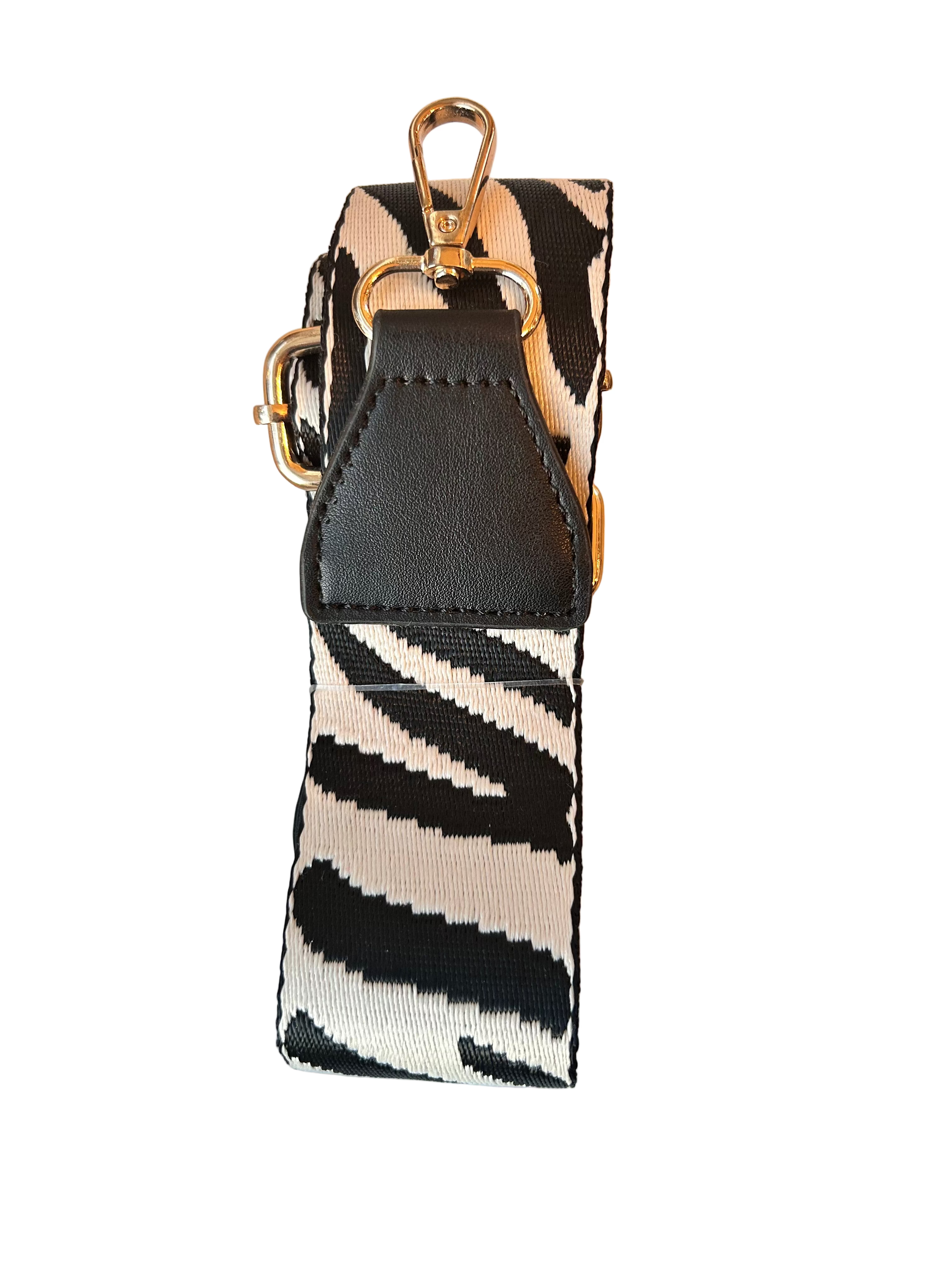Bag Strap- Zebra- Black/ Cream