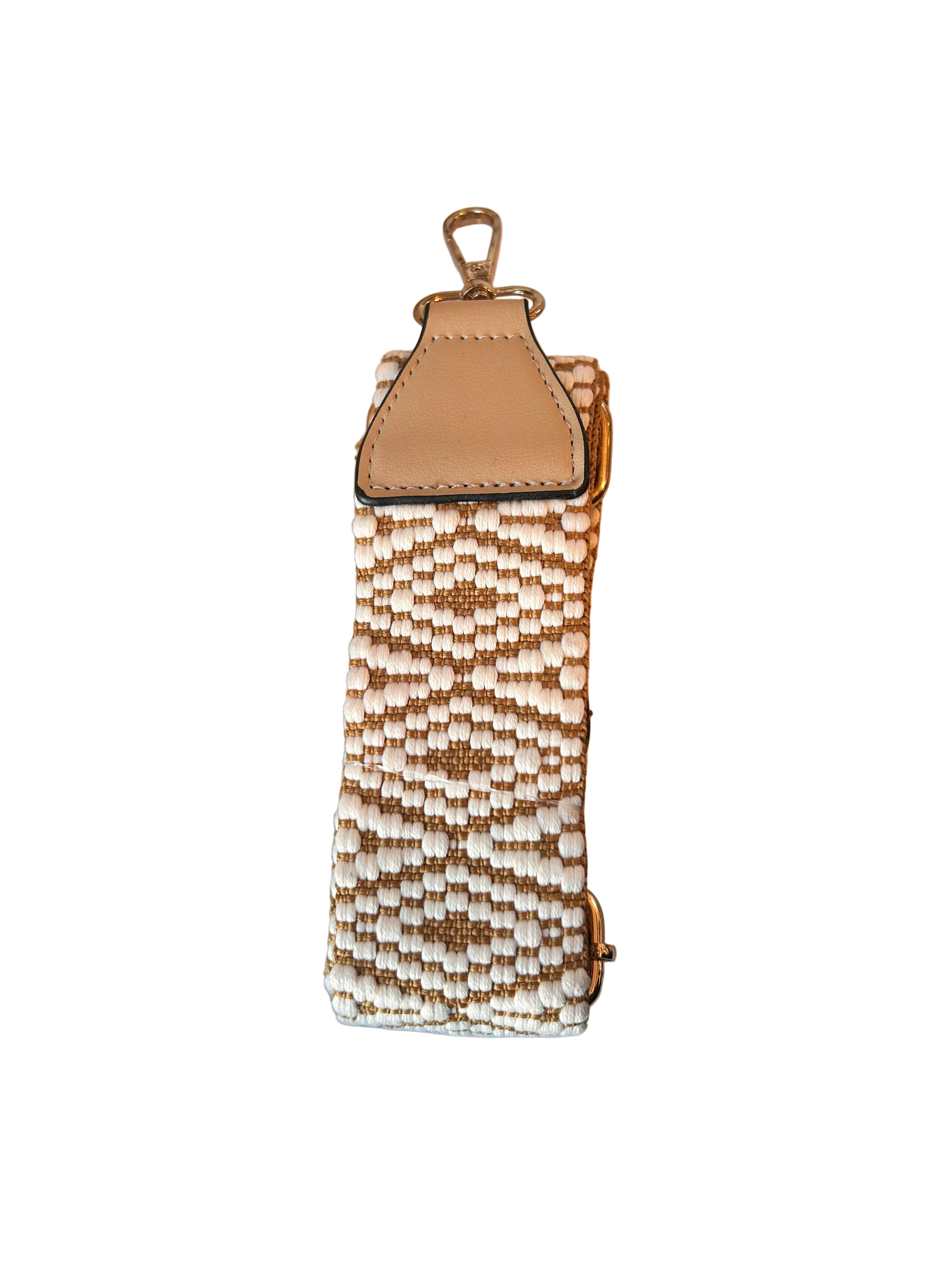 Bag Strap- Brown/ Cream