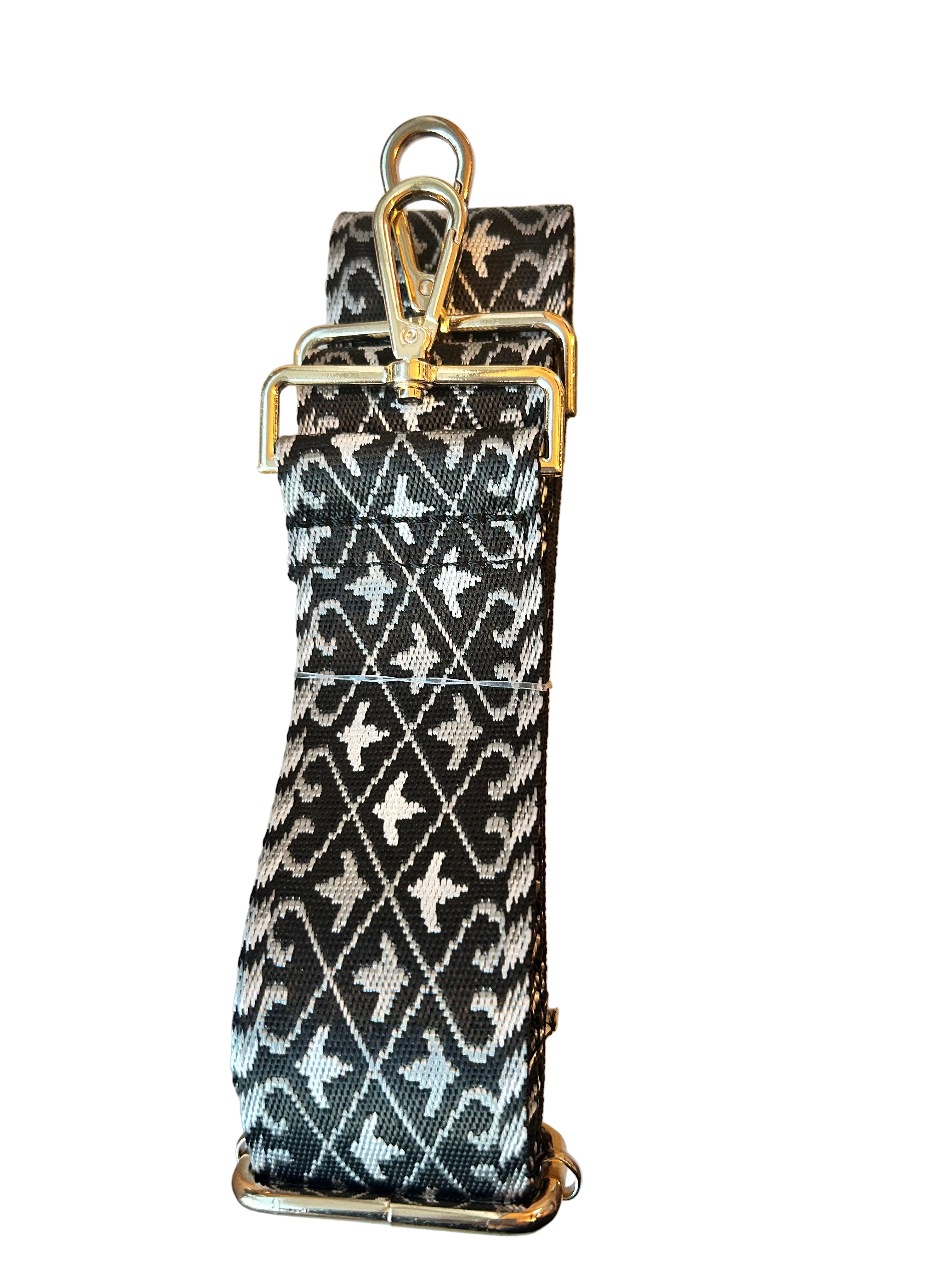 Bag Strap- Gray/ Black/ White