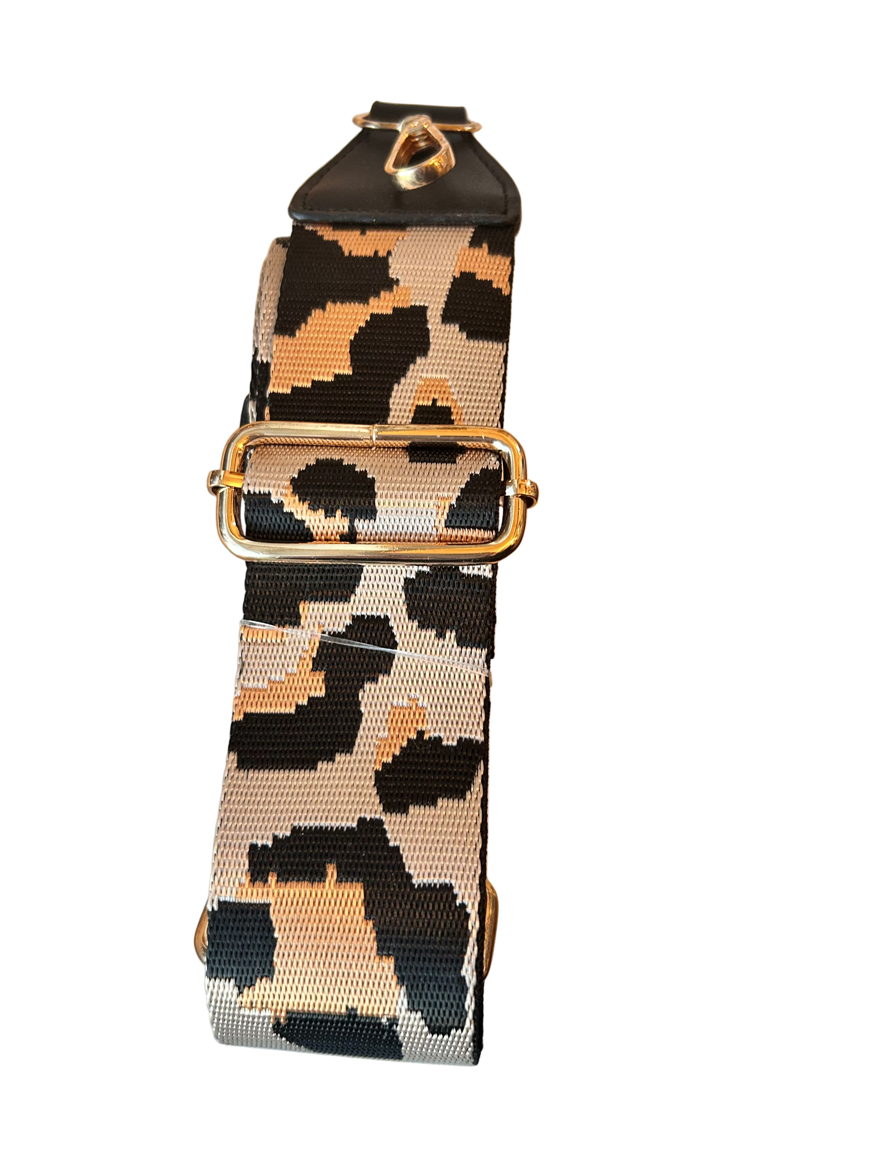 Bag Strap- Blush/ Gold/ Black camo