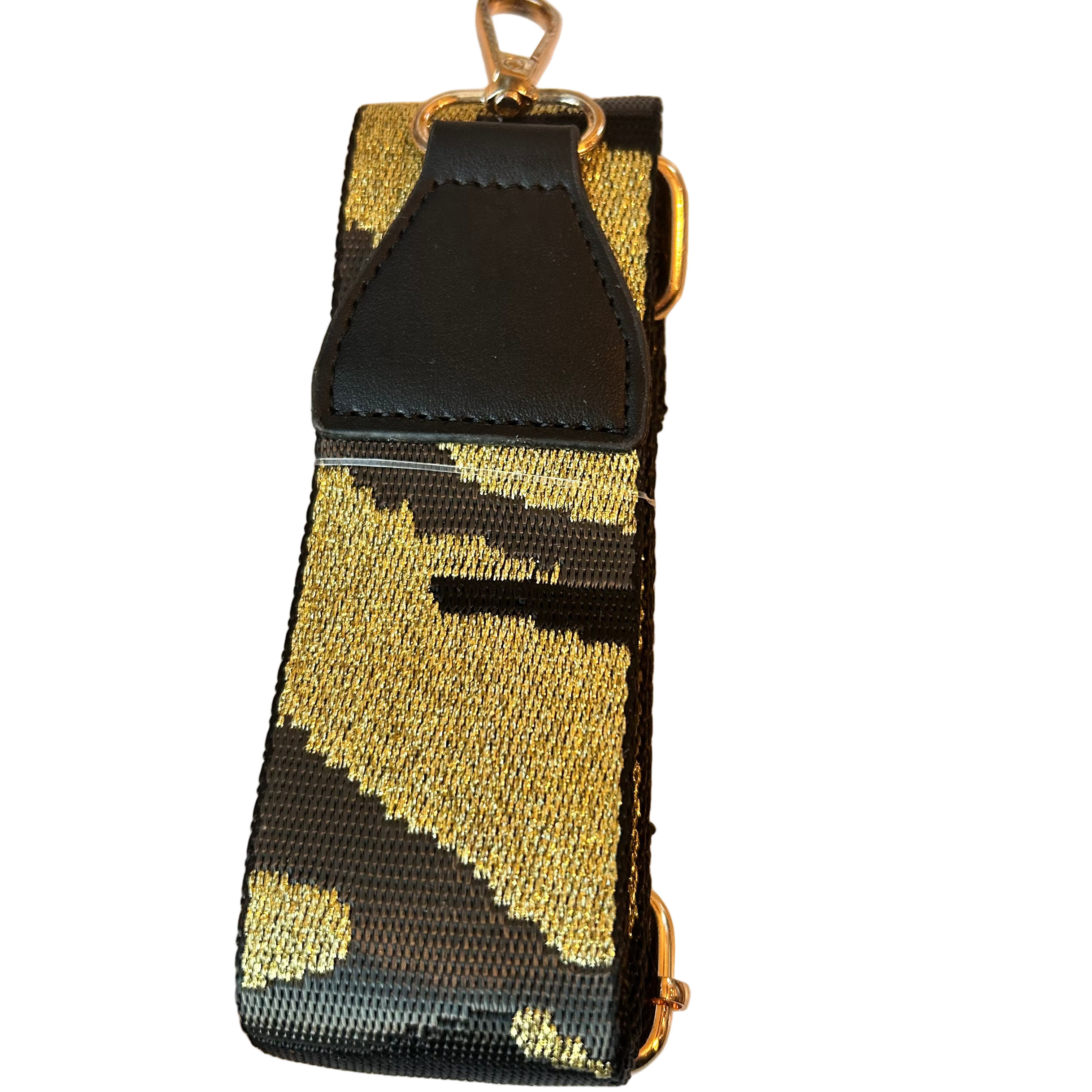 Bag Strap- black/ Gold/ Gray Camo