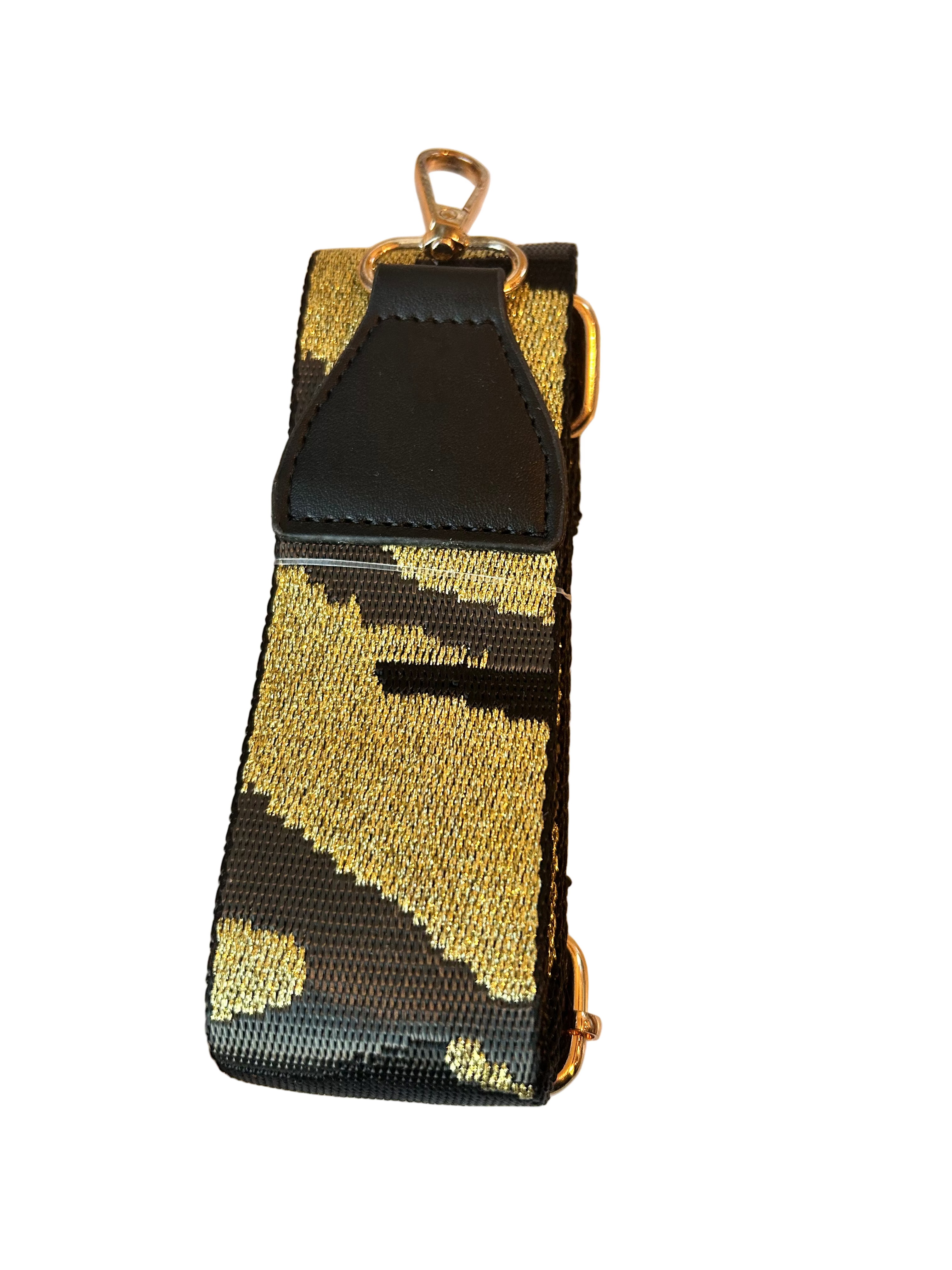 Bag Strap- black/ Gold/ Gray Camo