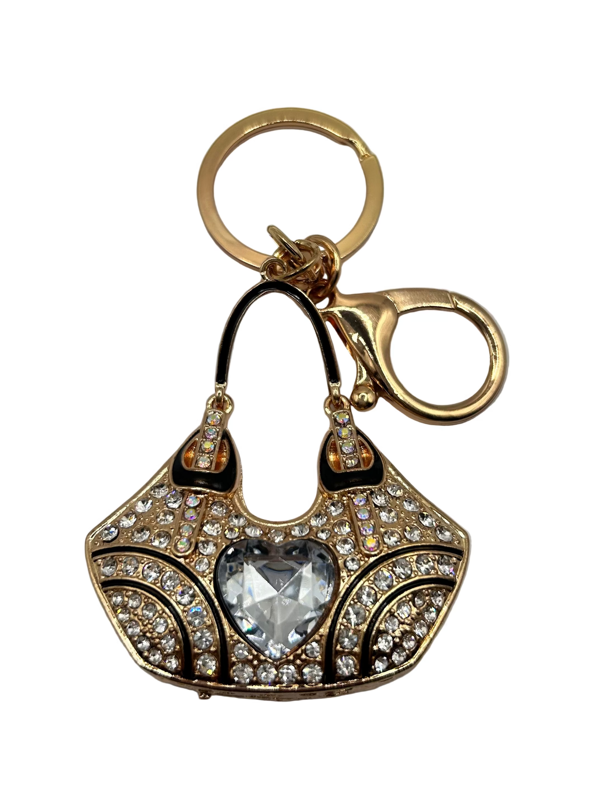 Rhinestone Shoulder Bag Charm/Keychain
