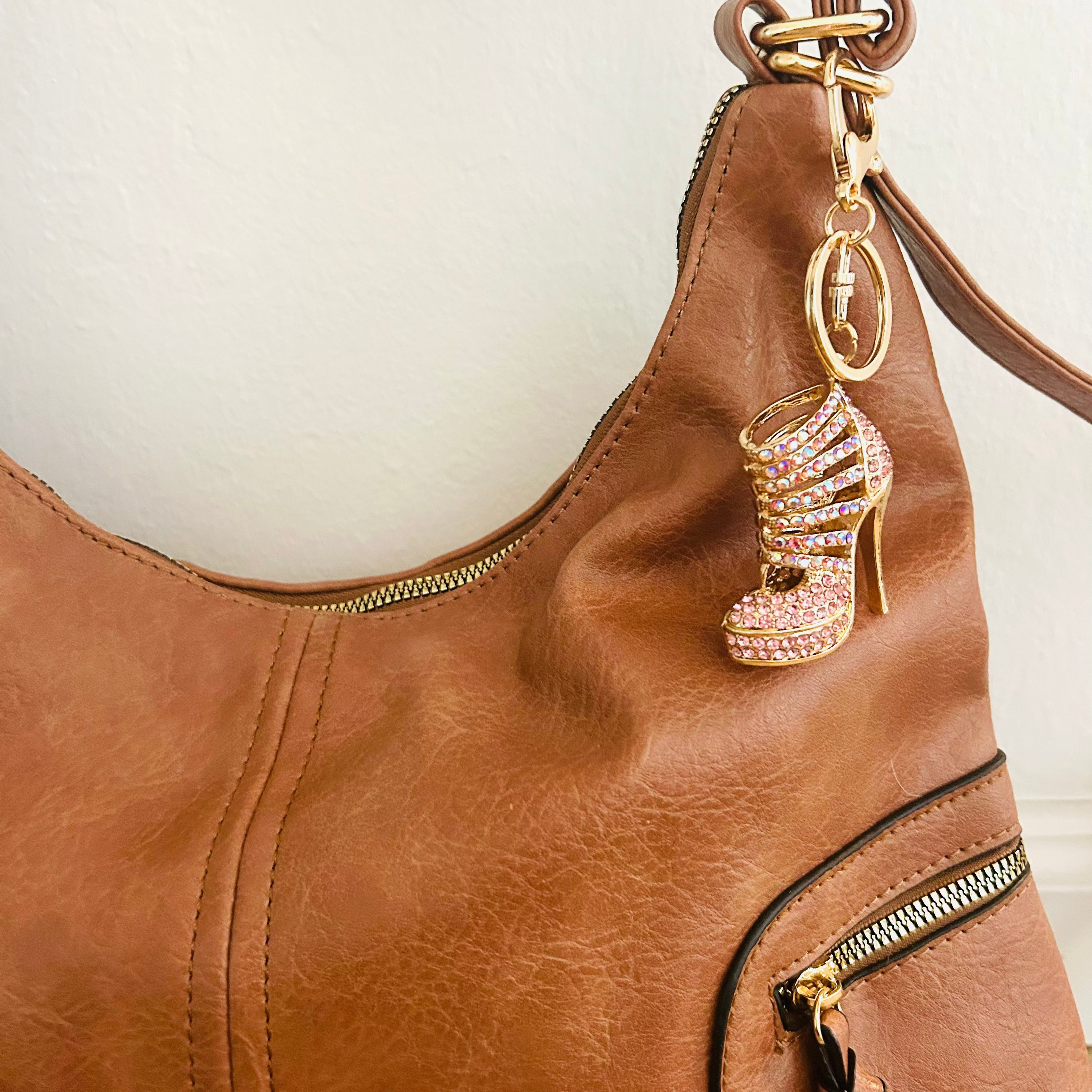Pink Boot Stiletto Bag Charm/Keychain
