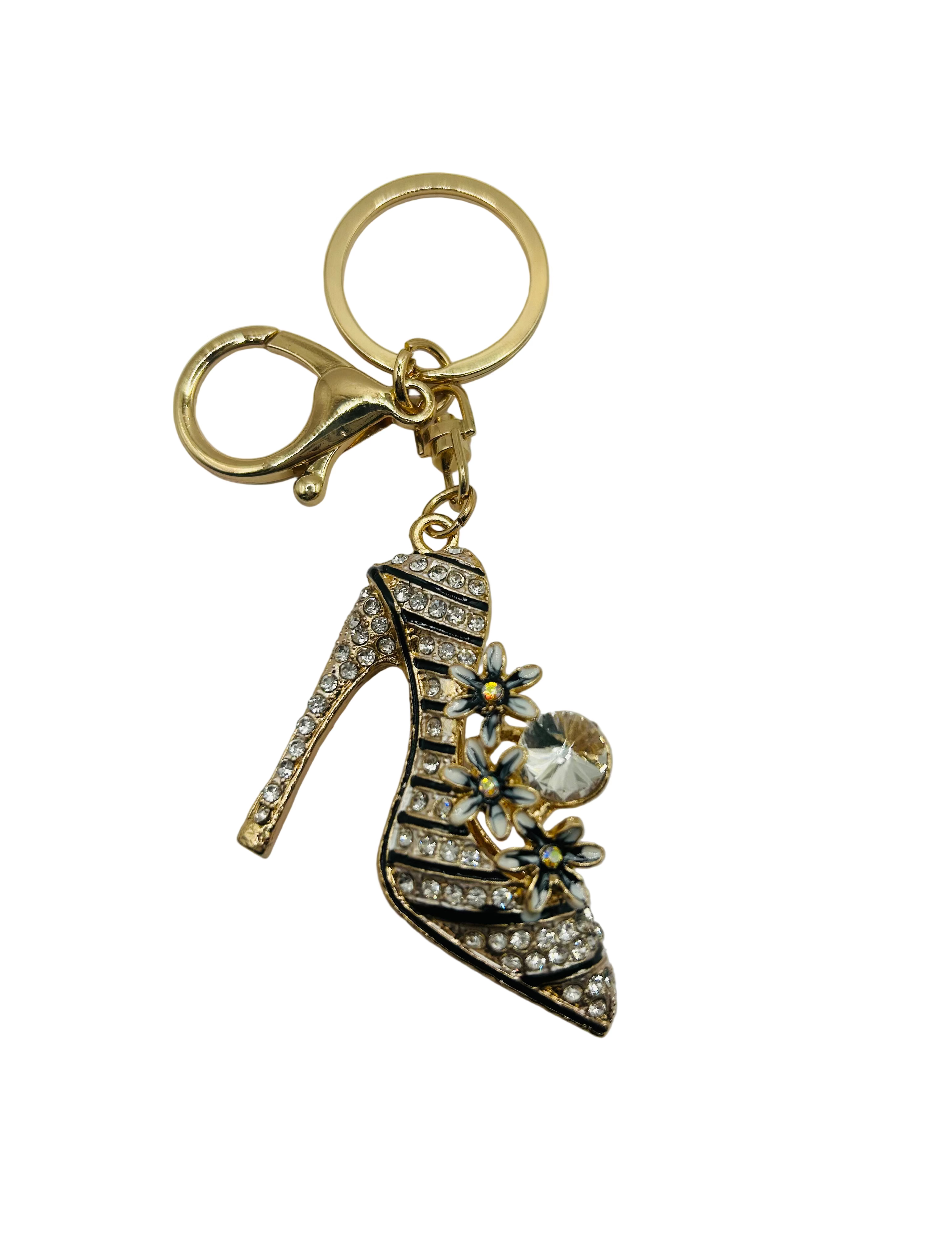 Champagne Flower Stiletto Bag Charm/Keychain