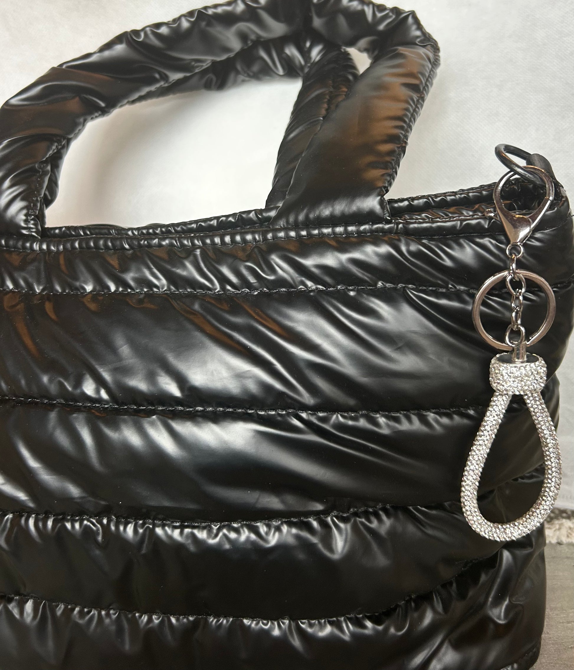 Rhinestone Wristlet Bag Charm/Keychain