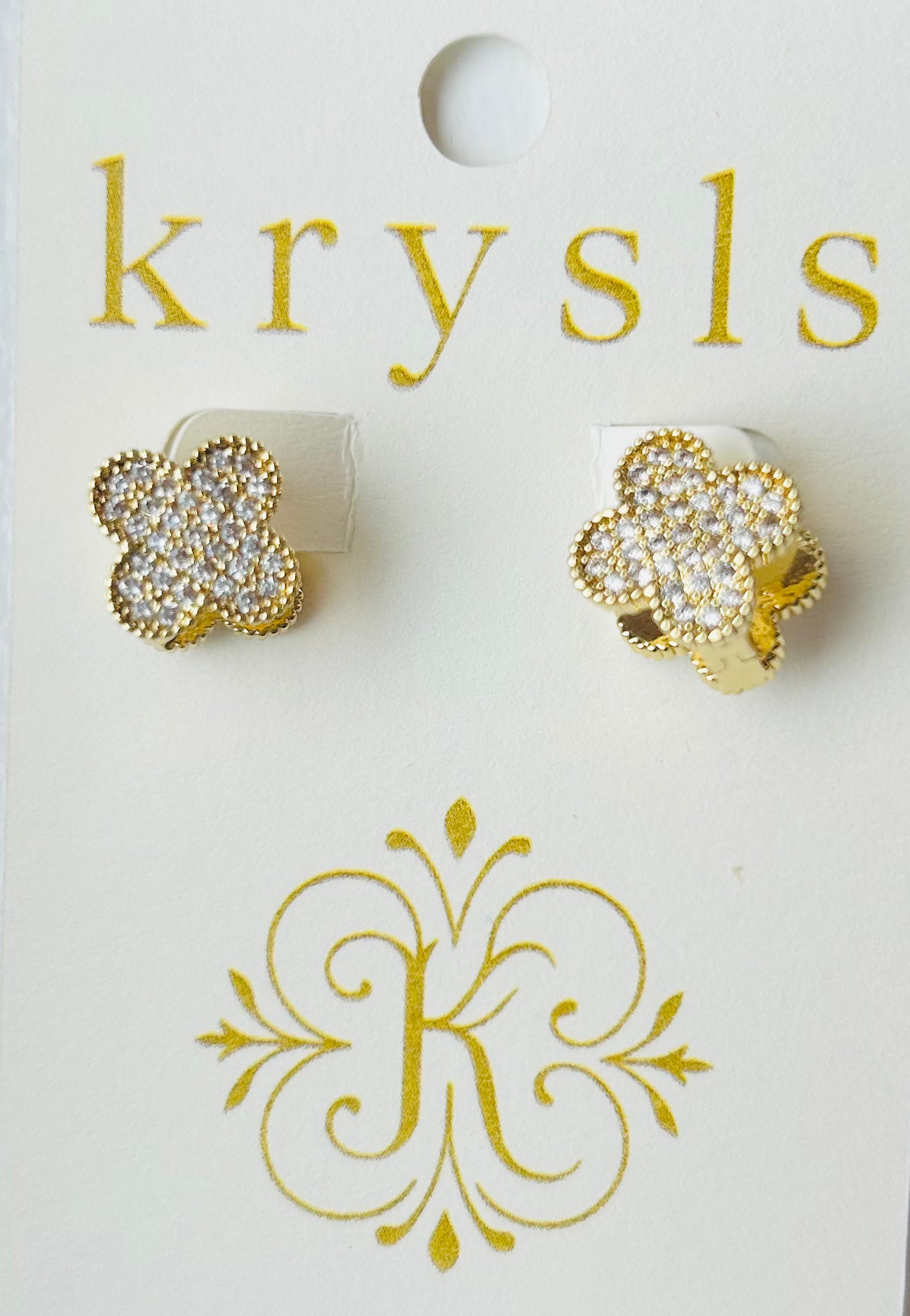 Double Sided Clover Stud Earrings