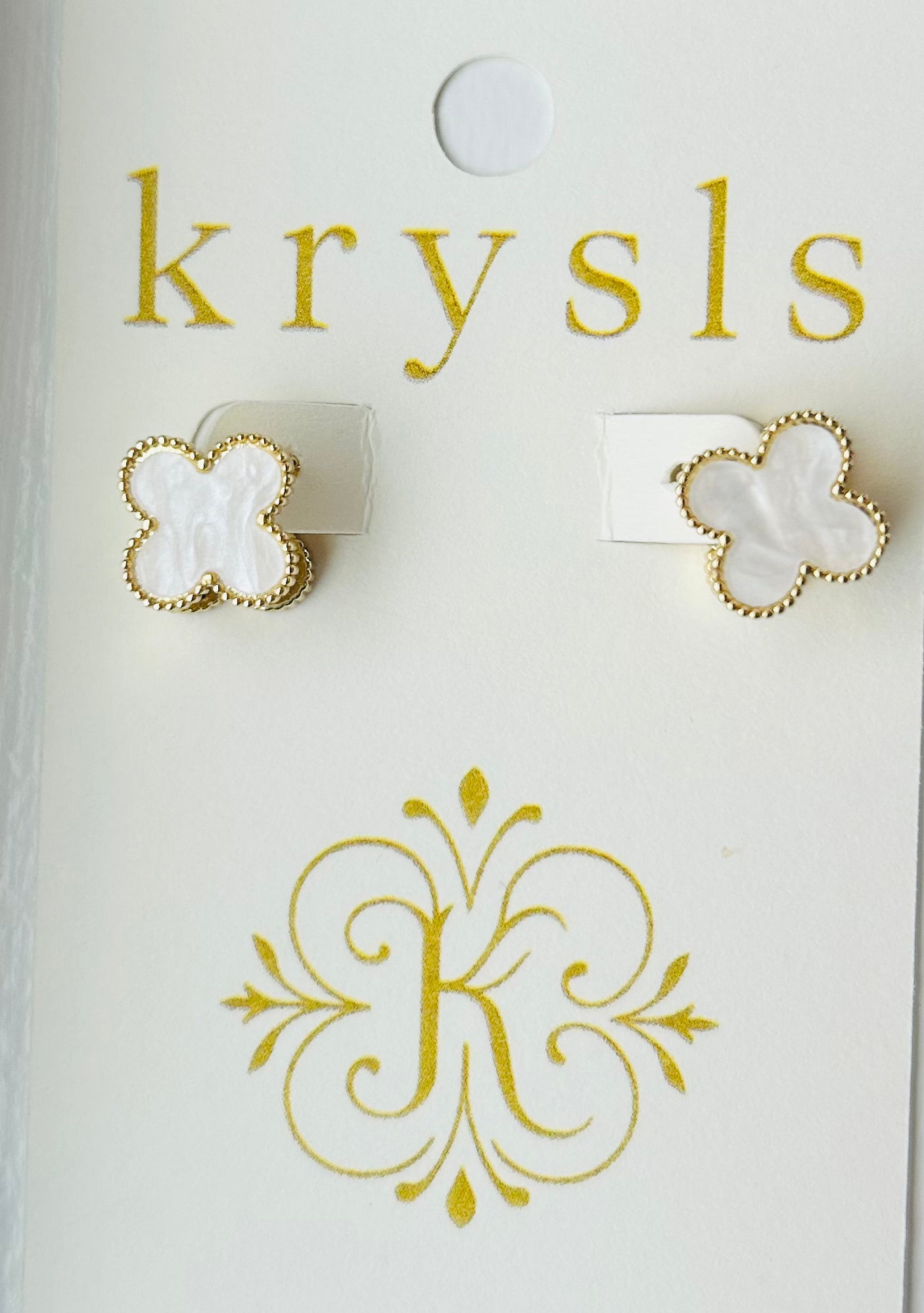 Double Sided Clover Stud Earrings