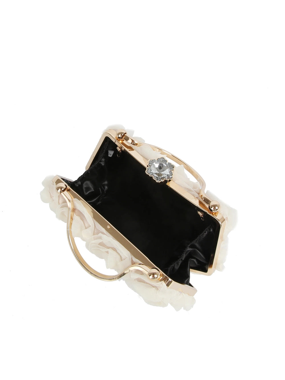 Rosette Evening Bag- Black