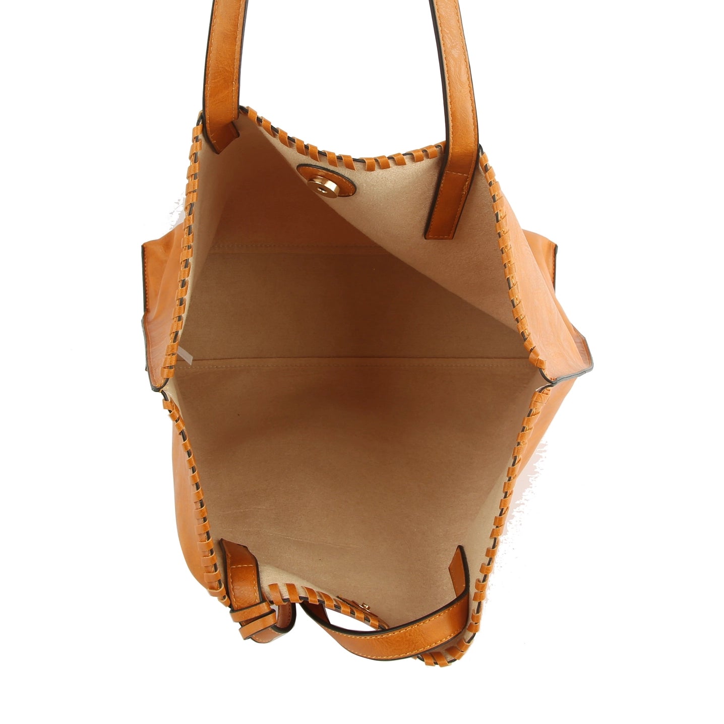 3 Piece Staple Tote Bag- Brown