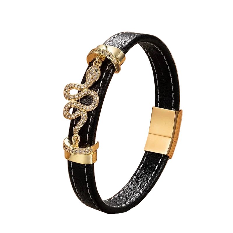 Leather Snake Bracelet