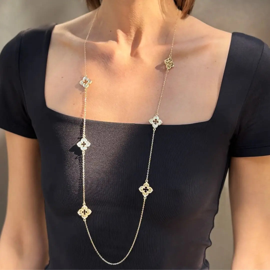 36" Clover Statement Necklace