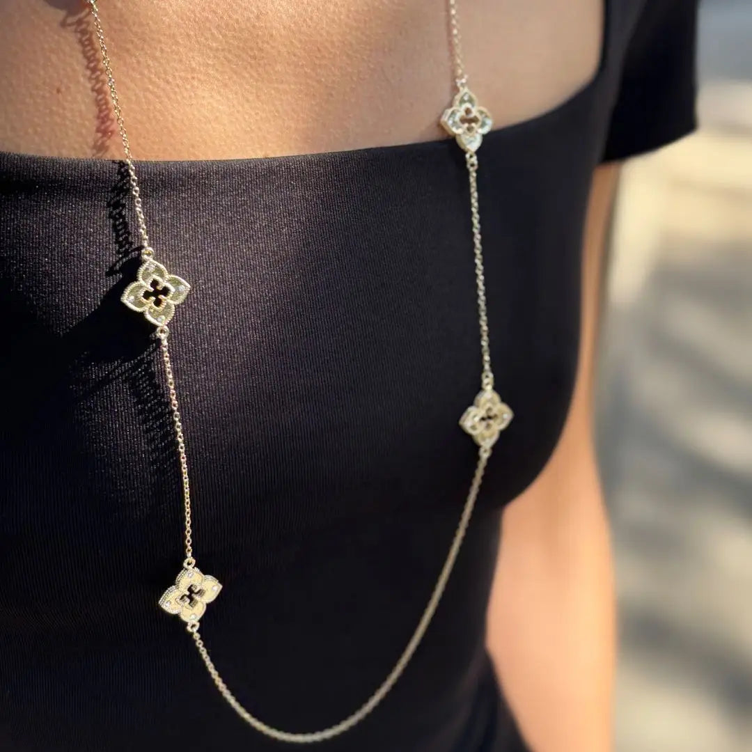 36" Clover Statement Necklace