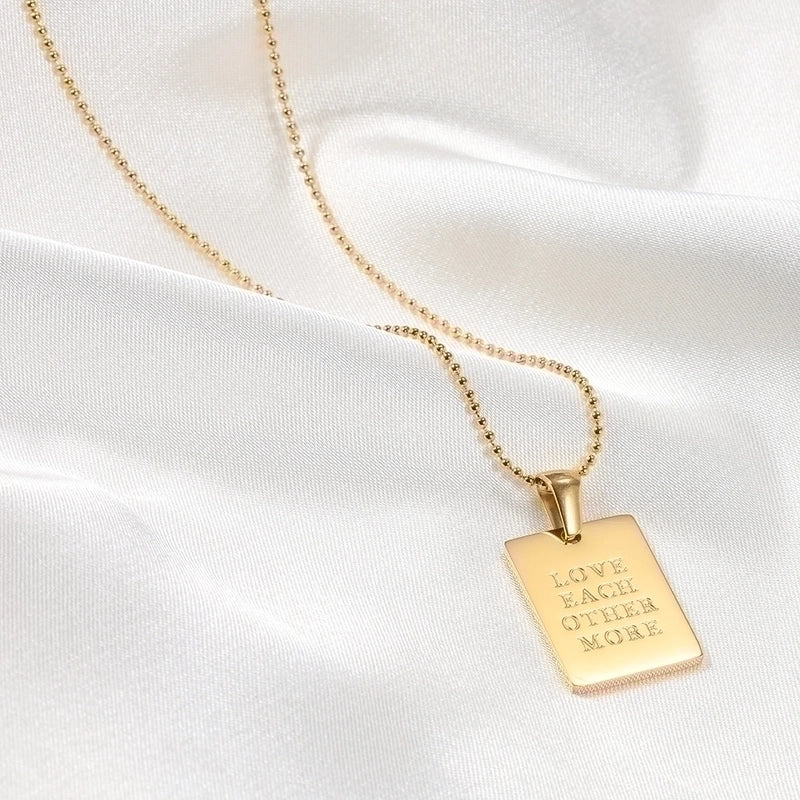 Engraved Tag Necklace