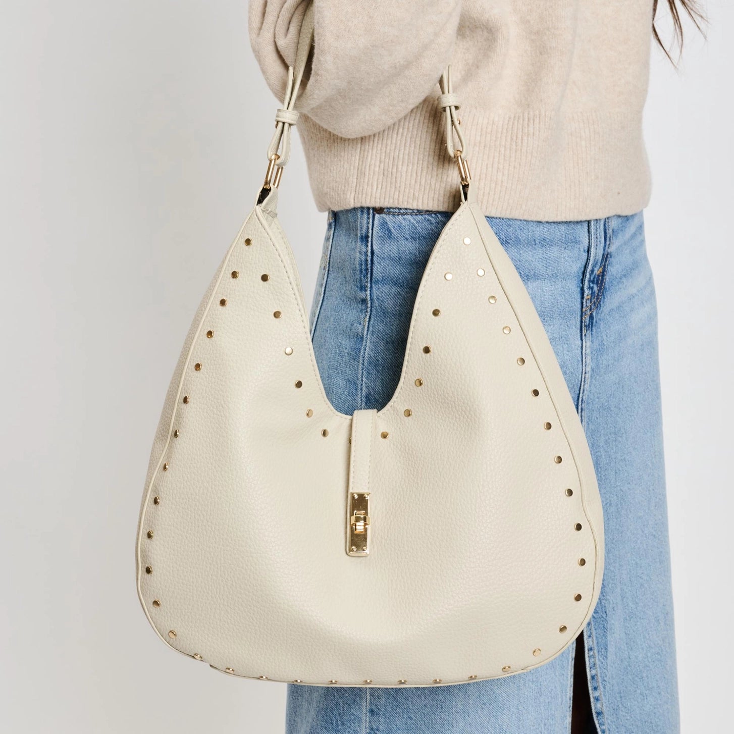 Olivia Studded Hobo Bag