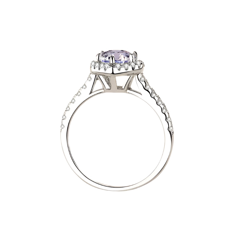 Moissanite Heart Ring