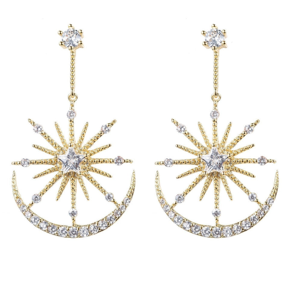 Moon & Stars Boho Glam Earrings