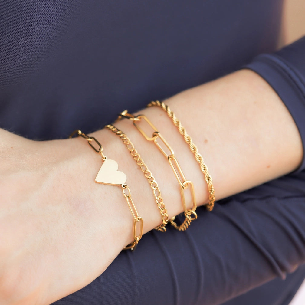 Paperclip Bracelet With Heart