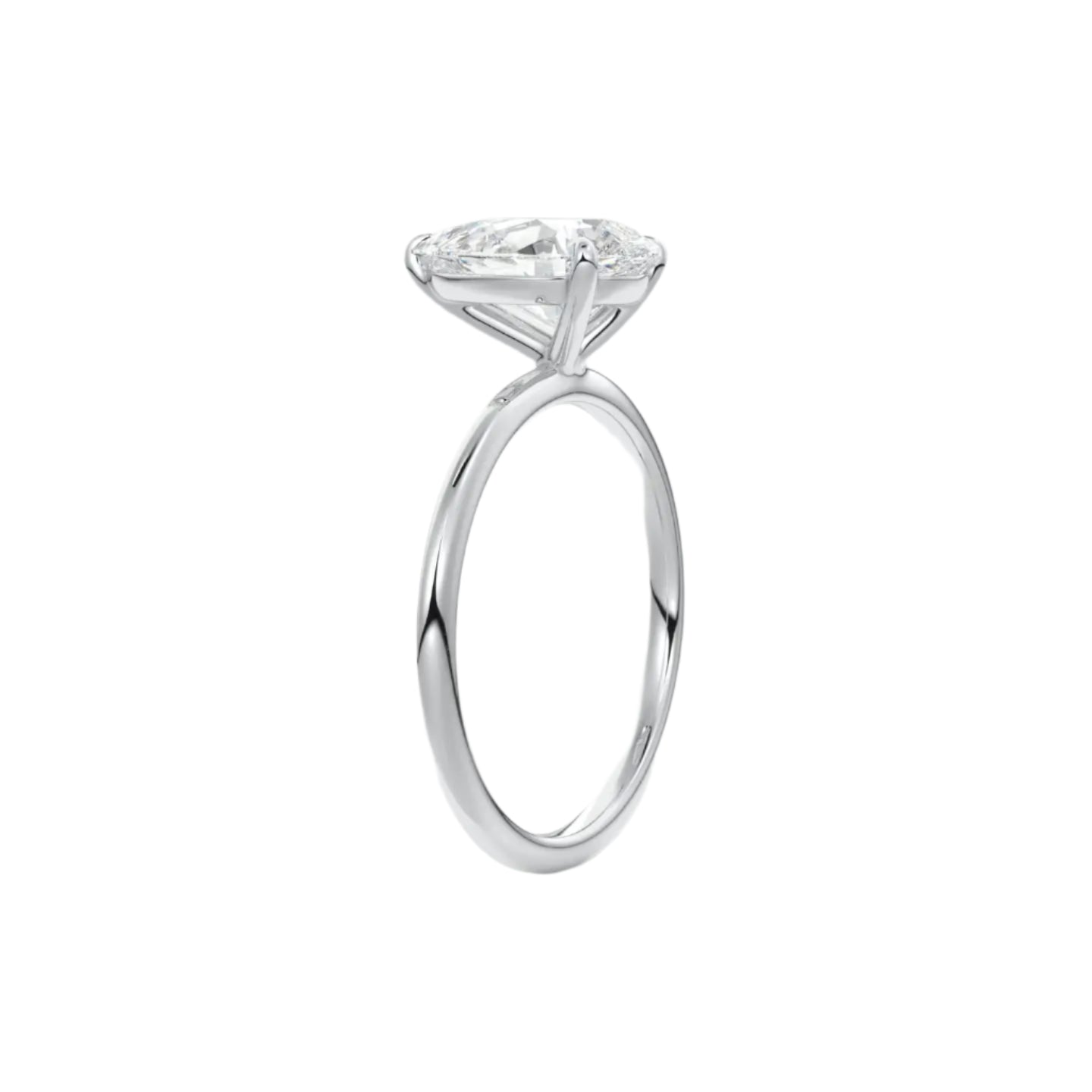 Pear Moissanite Solitaire Ring