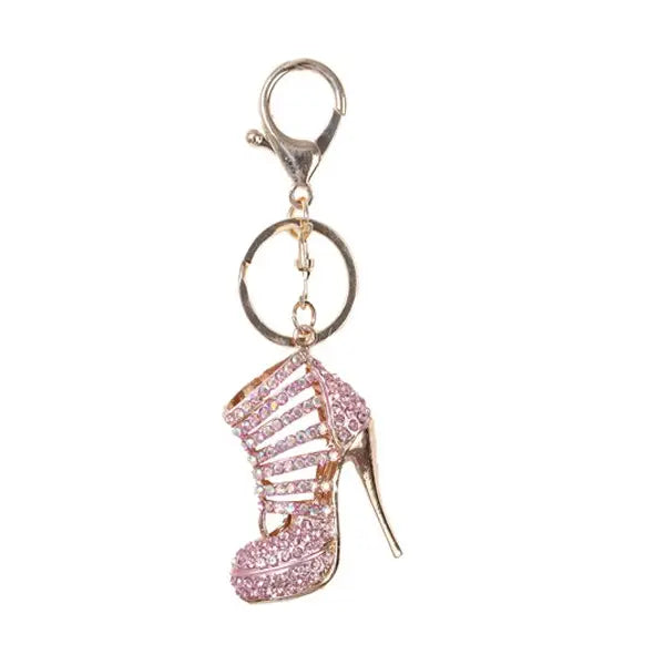 Pink Boot Stiletto Bag Charm/Keychain