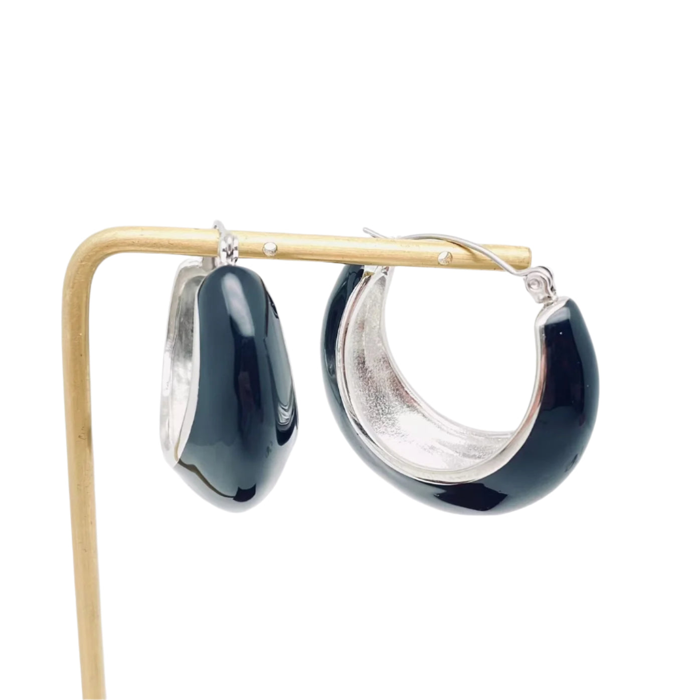 Retro Style Enamel Hoops