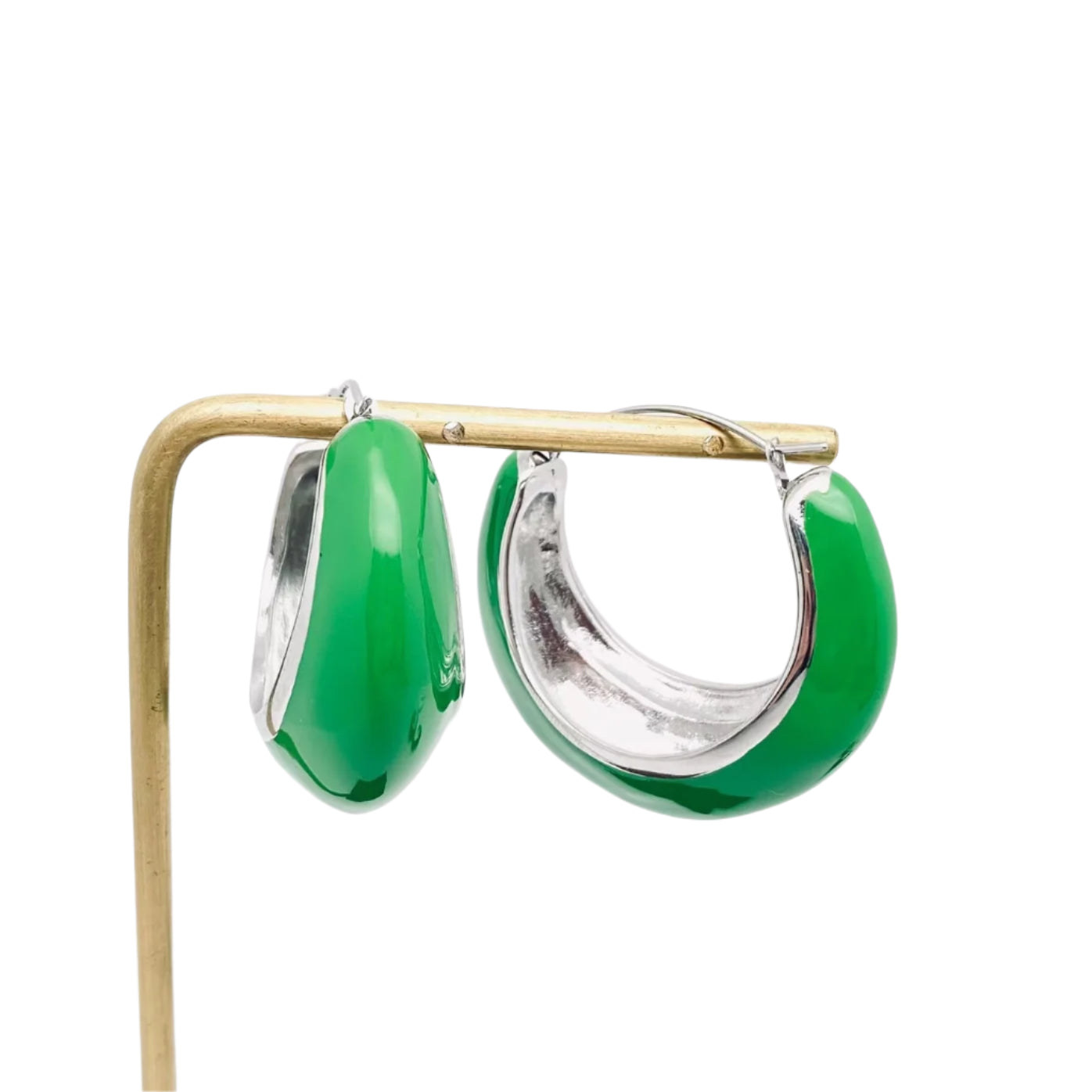 Retro Style Enamel Hoops