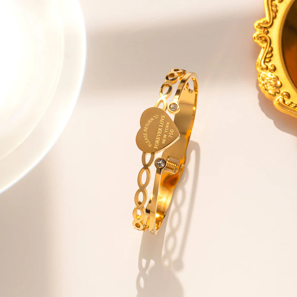 Return To Love Bangle- Gold