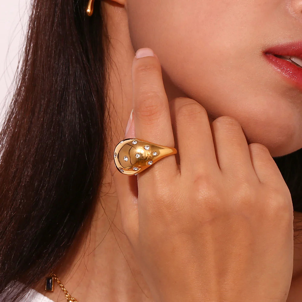 Teardrop Statement Ring