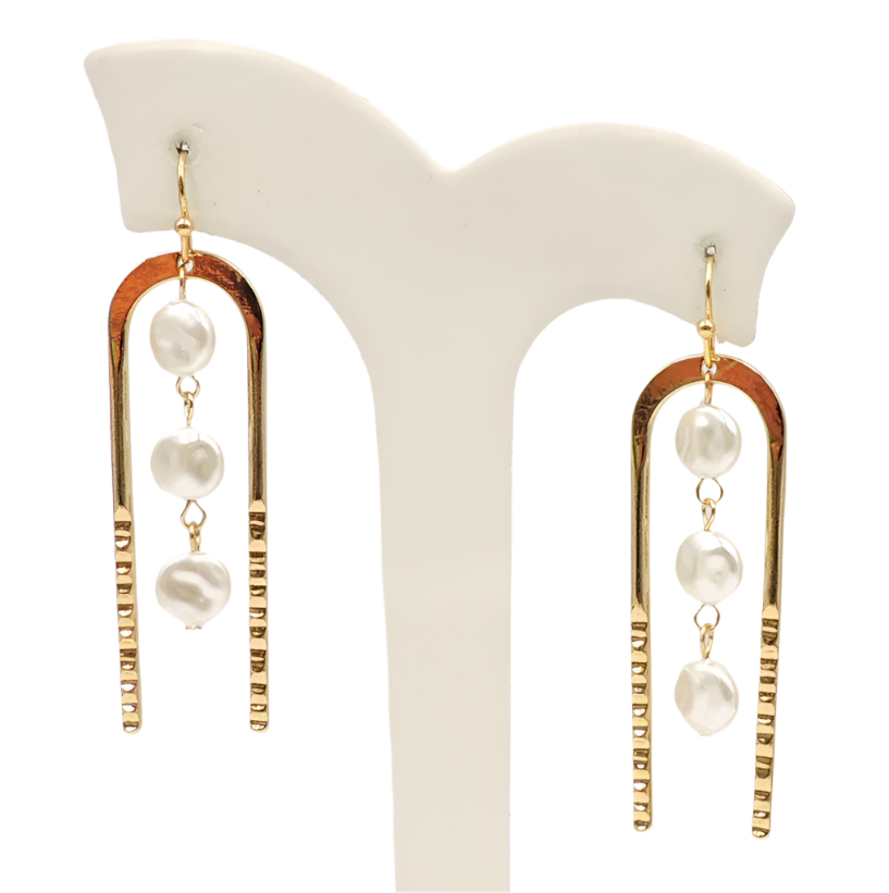 Gold Arches with Pearls