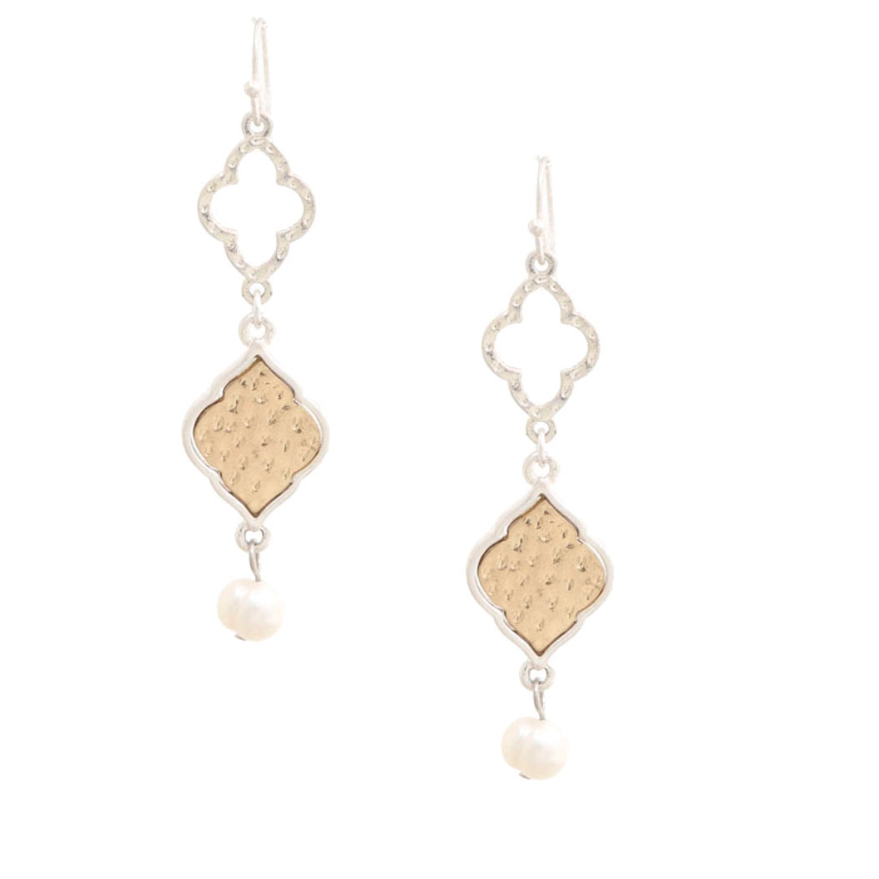 Gold & Silver Hammered Clovers