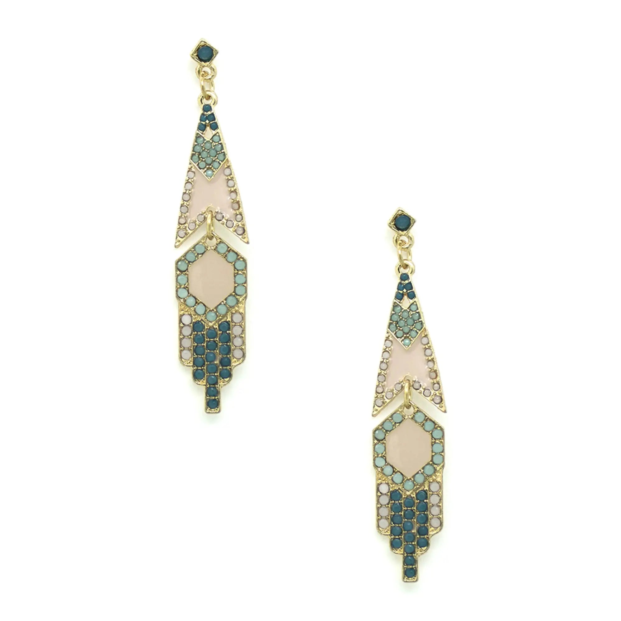 Selma Green Crystal Earrings
