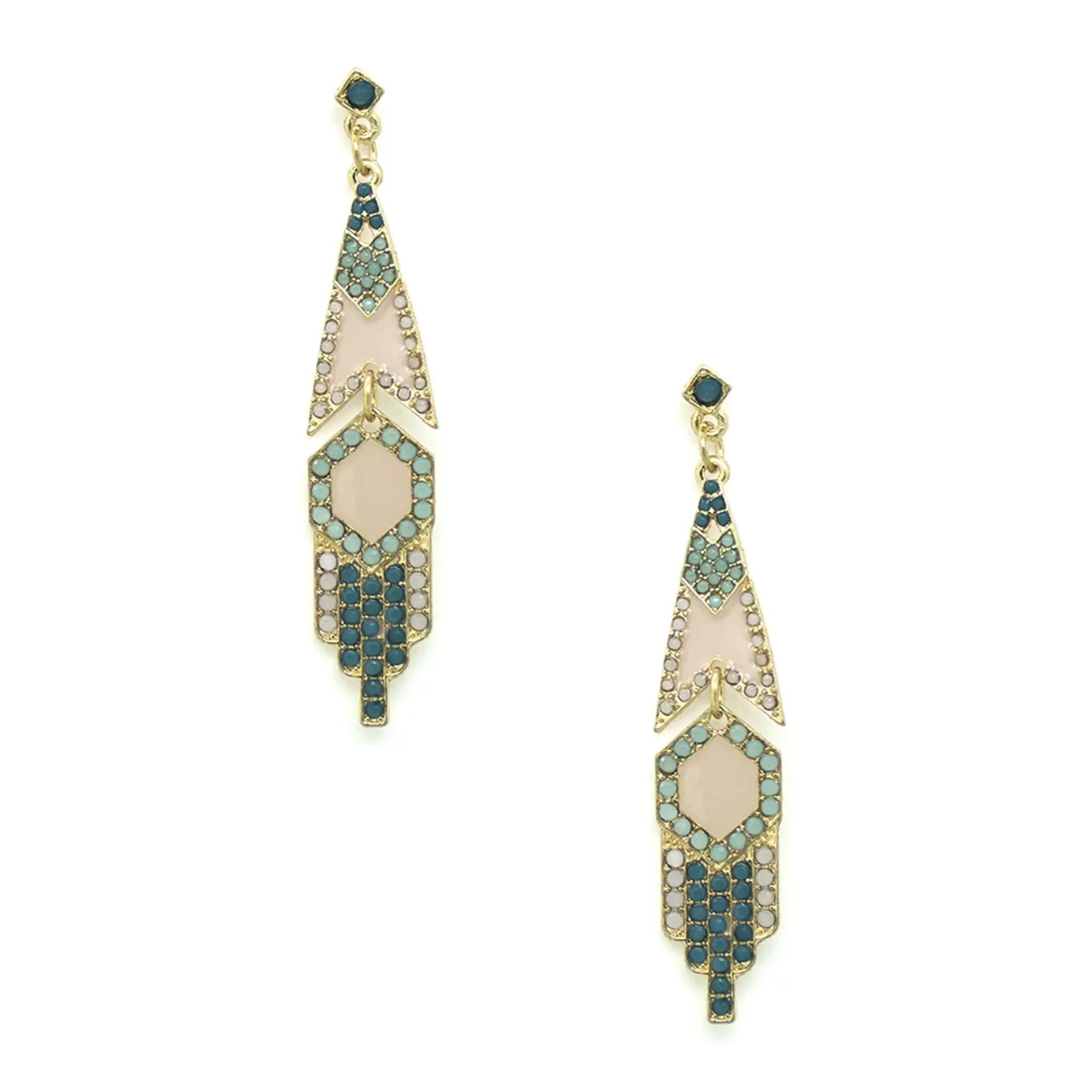 Selma Green Crystal Earrings
