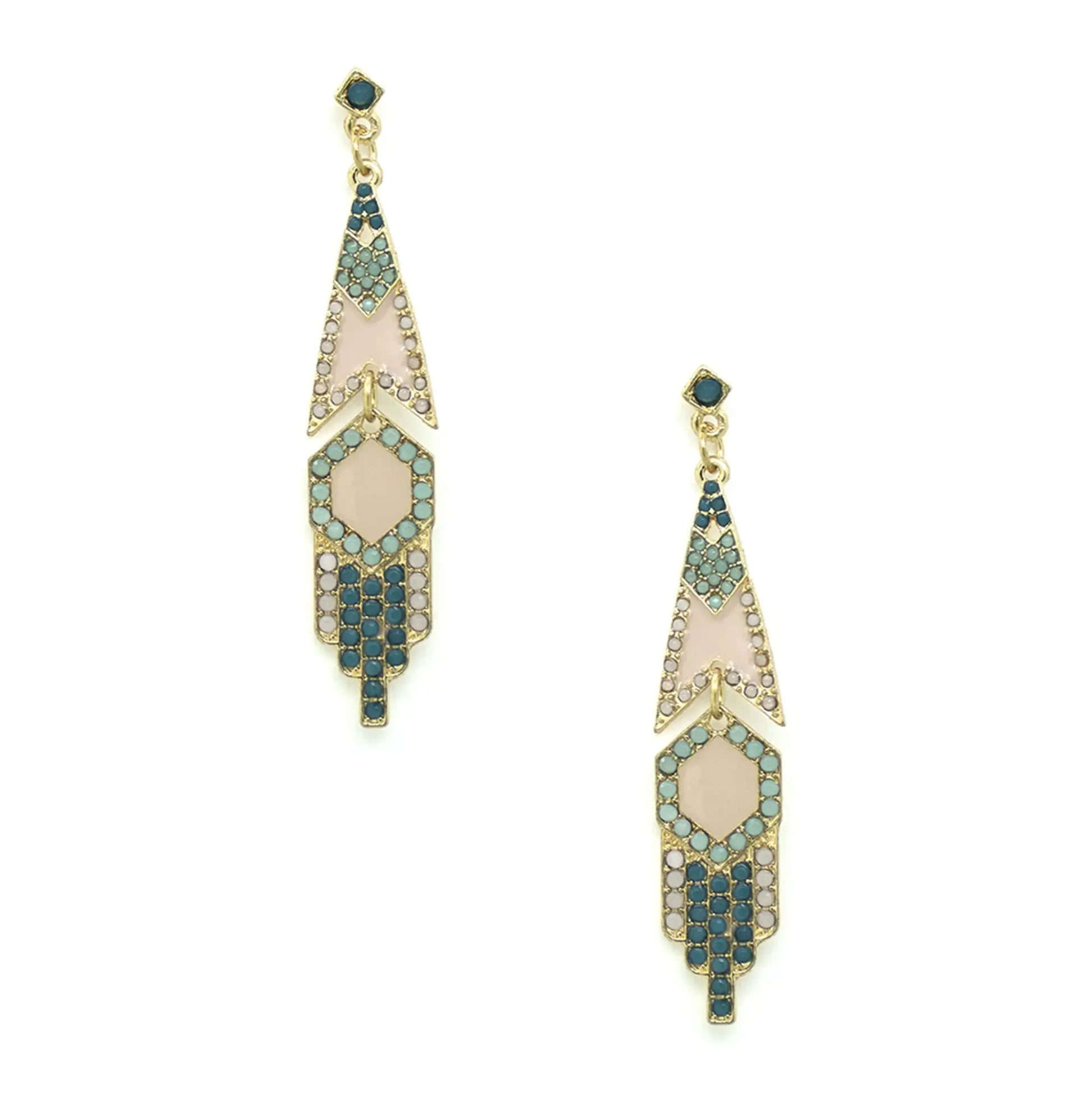 Selma Green Crystal Earrings